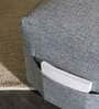 Pocket Fabric Pouffe In Gentle Blue Colour