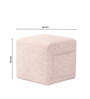 Pocket Fabric Pouffe In Gentle Pink Colour