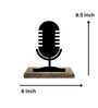 Podcast Microphone Black Mango Wood & Iron Showpiece