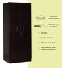 Poena 2 Door Wardrobe in Wenge Finish with Lock