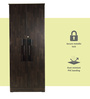 Poena 2 Door Wardrobe in Wenge Finish with Lock