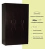 Poena 3 Door Wardrobe in Wenge Finish with Lock