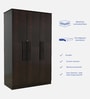 Poena 3 Door Wardrobe in Wenge Finish with Lock