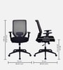 Poise Mid Back Office Chair In Black Colour Poise Mid Back Office Chair In Black Colour