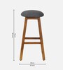 Poise Solid Wood Bar Stool In Teak Colour
