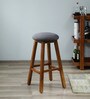 Poise Solid Wood Bar Stool In Teak Colour