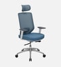 Poise Pro Office Chair In White And Blue Colour