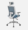 Poise Pro Office Chair In White And Blue Colour