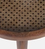 Poitiers Mango Wood End Table In Tubbaq Finish With Clear Glass Top