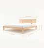 Poka Queen Size Bed In Pine Wood Finish