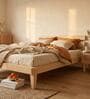 Poka Queen Size Bed In Pine Wood Finish