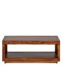 Pole Sheesham Wood Coffee Table In Provincial Teak Finish