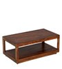 Pole Sheesham Wood Coffee Table In Provincial Teak Finish