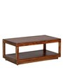 Pole Sheesham Wood Coffee Table In Provincial Teak Finish