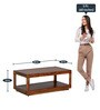 Pole Sheesham Wood Coffee Table In Provincial Teak Finish