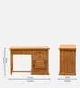 Polis Sheesham Wood Study Table In Rustic Teak Finish
