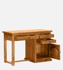 Polis Sheesham Wood Study Table In Rustic Teak Finish