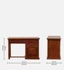 Polis Sheesham Wood Study Table In Honey Oak  Finish