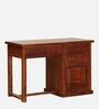 Polis Sheesham Wood Study Table In Honey Oak  Finish