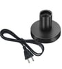 Polished Metal Desktop Lamp Base, E27 Screw Bulb Holder, 17 Meter Cord with On/Off Switch, Black