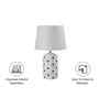 Polka Dot Ceramic Table Lamp-White