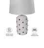 Polka Dot Ceramic Table Lamp-White