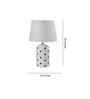 Polka Dot Ceramic Table Lamp-White