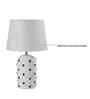 Polka Dot Ceramic Table Lamp-White