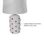 Polka Dot Ceramic Table Lamp-White