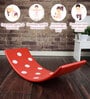 Polka Wood Red Colour Solid Wood Kids Swing in Red Colour
