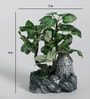 Fabric Green Bonsai Ceramic Pot Artificial Plant