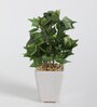 Fabric Green Bonsai With Ceramic Pot Artificial Plant