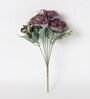 Purple Fabric Artificial Peony Flower Bunch
