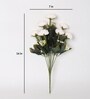 White Fabric Artificial Exclusive Peony Flower Bunch