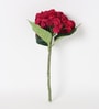 Red Fabric Attractive Hydrangea Bunch Artificial Flowers