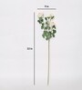 White Fabric Artificial Peony Flower Bunch Set of 2