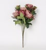 Brown Fabric Luxurious Peony Bunch Artificial Flowers