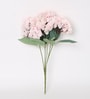 Pink Polyester Exclusive Hydrangea Bunch Artificial Flowers