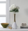 White Polyester Exclusive Hydrangea Bunch Artificial Flowers