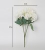 White Polyester Exclusive Hydrangea Bunch Artificial Flowers