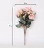 Peach Fabric Splendacious Rose Bunch Artificial Flowers