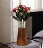 Maroon Fabric Artificial Stunning Rose Flower Bunch