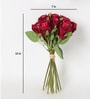 Red Fabric Shaded Exquisite Rose Bunch Artificial Flowers