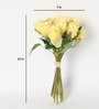 Yellow Fabric Exquisite Rose Artificial Flowers