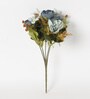 Blue Fabric Stunning Peony Artificial Flowers