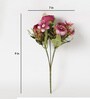 Maroon Fabric Artificial Stunning Peony Flower Bunch