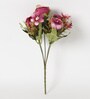Maroon Fabric Artificial Stunning Peony Flower Bunch