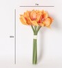 Orange Polyester Radiant Orchid Bunch Artificial Flowers