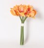 Orange Polyester Radiant Orchid Bunch Artificial Flowers