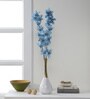Blue Polyester Glittering Forsythia Artificial Flowers